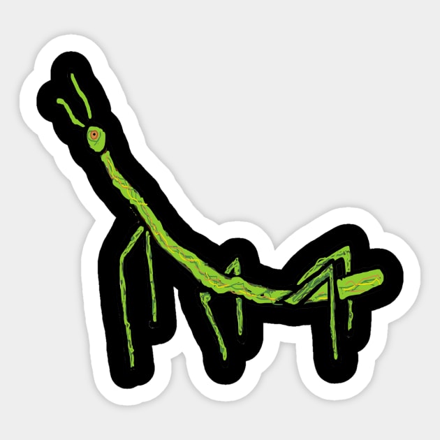 Stick Bug Insect Sticker by Mark Ewbie